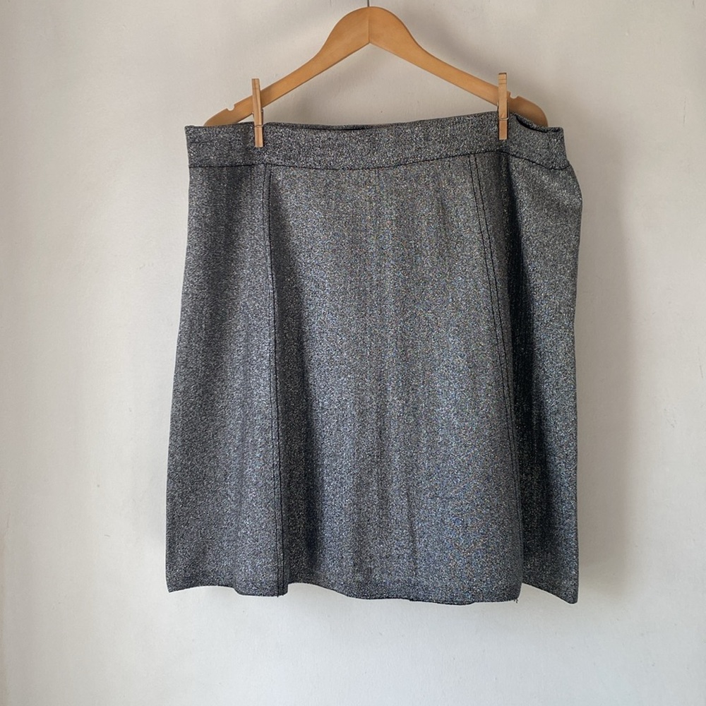 Harper & Liv 2X Metallic Threads Skirt